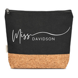 'IT'S ALL IN THE NAME' TEACHER PERSONALISED COTTON COSMETIC BAG