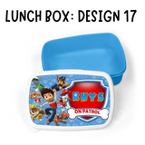 BACK TO SCHOOL PERSONALISED LUNCH BOX: DESIGN 17 PAW PATROL
