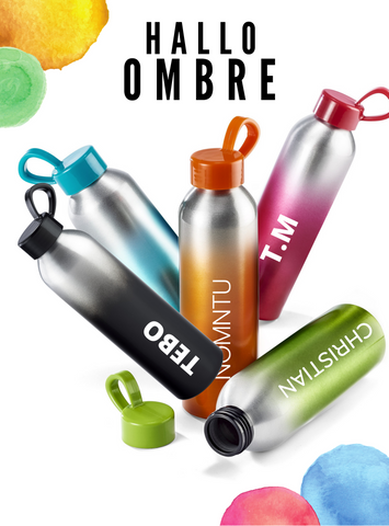 'HALLO MY OMBRE' PERSONALISED WATER BOTTLE - 650 MLS