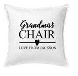 'GRANDMA OR GRANDPA'S CHAIR' LOVE GRAND KIDS PERSONALISED CUSHION