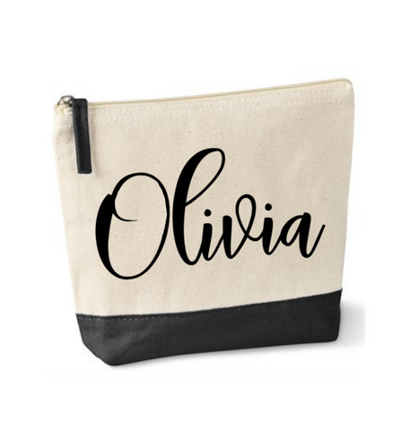 PERSONALISED COTTON COSMETIC BAG