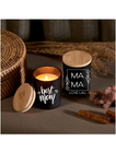 'MAMA' PERSONALISED SCENTED GLASS & BAMBOO CANDLE
