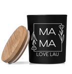 'MAMA' PERSONALISED SCENTED GLASS & BAMBOO CANDLE