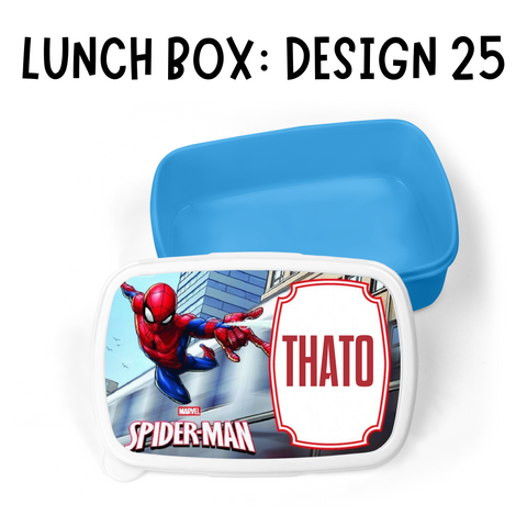 BACK TO SCHOOL PERSONALISED LUNCH BOX: DESIGN 24 SPIDERMAN