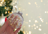 PERSONALISED CHRISTMAS BAUBLE - 8 CMS MIXED DESIGNS