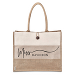 'TOTE - ALLY THE BEST TEACHER'  OKIYO FUKEI JUTE TOTE D1