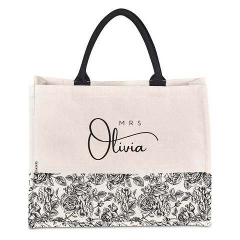 'TOTE - ALLY THE BEST TEACHER' OKIYO HANA COTTON TOTE