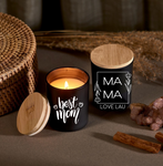 'MAMA' PERSONALISED SCENTED GLASS & BAMBOO CANDLE