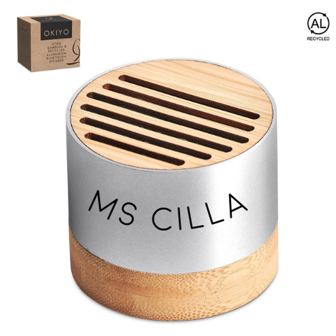 OKIYO BAMBOO ALUMINIUM BLUETOOTH SPEAKER