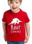 'RAWR I LOVE YOU' KIDS VALENTINES DAY T-SHIRTS