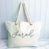 'BE SEA -N' IVORY BEACH OR POOLSIDE PERSONALISED BAG