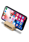 'DAD LIFE' OKIYO BAMBOO PHONE OR TABLET HOLDER PERSONALISED