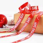 25 MM PERSONALISED CHRISTMAS RIBBON (VARIOUS COLOURS) 20 METERS