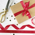 25 MM PERSONALISED CHRISTMAS RIBBON (VARIOUS COLOURS) 20 METERS
