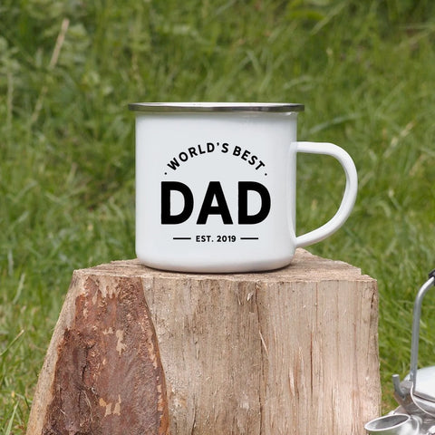 'WORLD'S BEST DAD' ENAMEL CUP