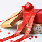 25 MM PERSONALISED CHRISTMAS RIBBON (VARIOUS COLOURS) 20 METERS