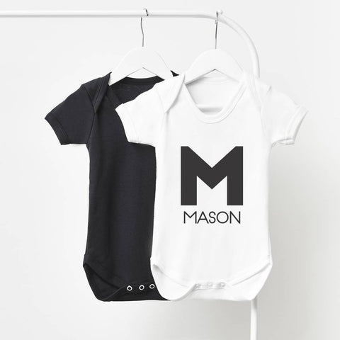 'MONOGRAM ' PERSONALISED BABY GROWS