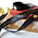 25 MM PERSONALISED CHRISTMAS RIBBON (VARIOUS COLOURS) 20 METERS
